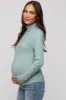 Green Ribbed Long Sleeve Maternity Turtle Neck Top sold by Pinkblush