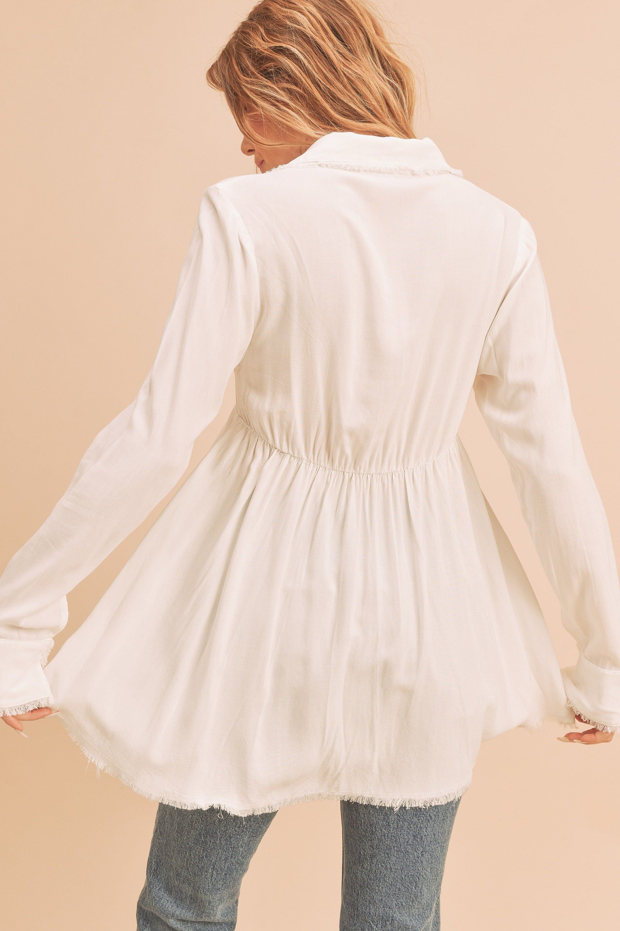 Ivory Flowy Top sold by Pinkblush product image thumbnail 3