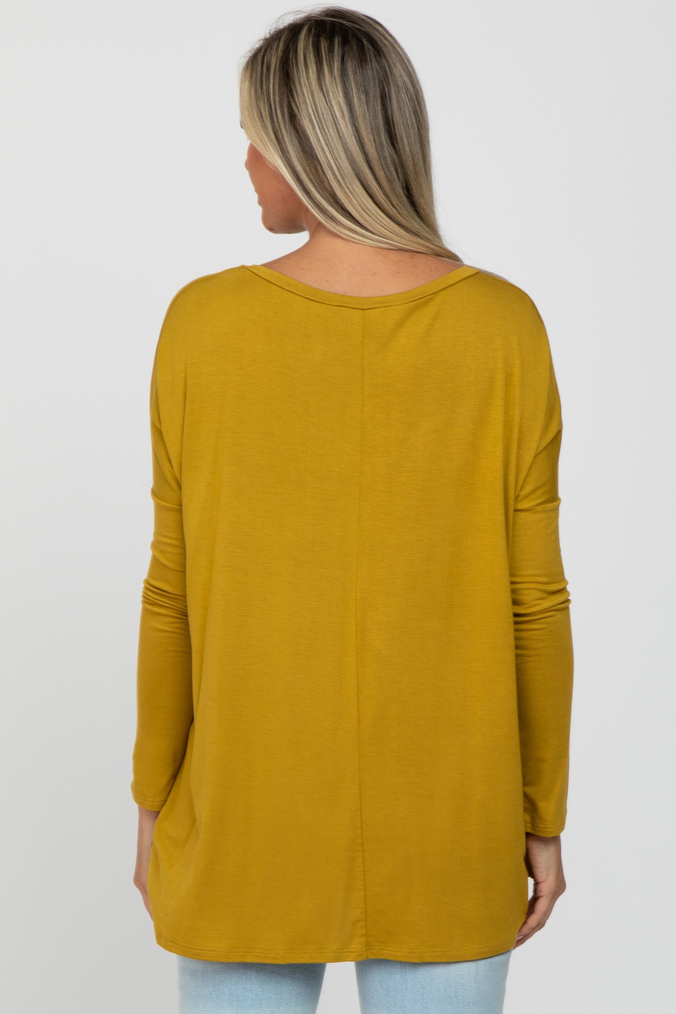 Yellow V-Neck Maternity Top sold by Pinkblush product image thumbnail 4