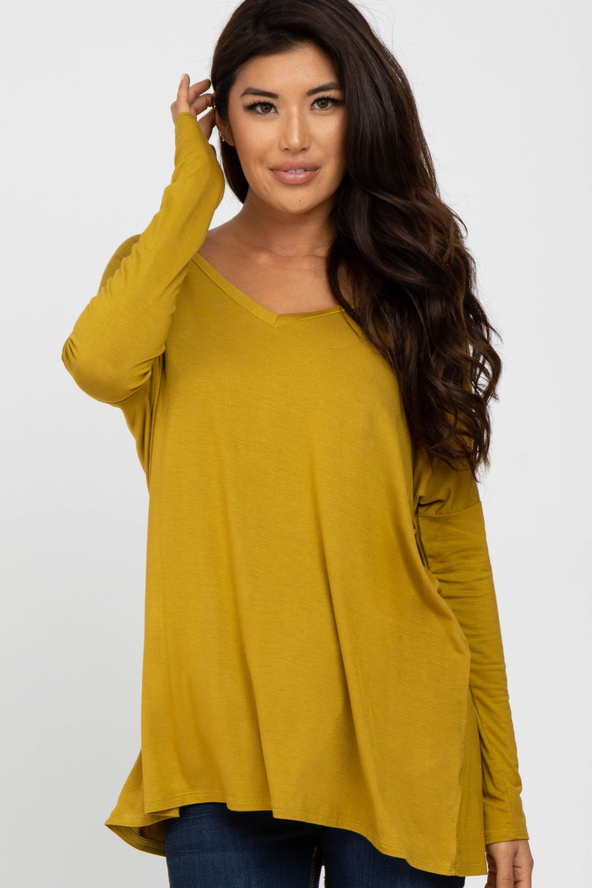 Yellow V-Neck Maternity Top sold by Pinkblush product image thumbnail 5