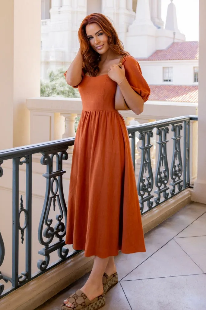 Spice Linen Midi Dress sold by Pinkblush product image thumbnail 2