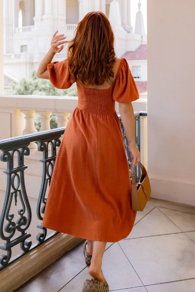 Spice Linen Midi Dress sold by Pinkblush product image thumbnail 3