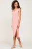 Light Pink Ribbed Back Cutout Midi Dress sold by Pinkblush