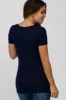 Navy Blue V-Neck Ruched Side Maternity Top sold by Pinkblush