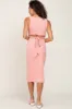 Light Pink Ribbed Back Cutout Midi Dress sold by Pinkblush