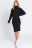 Black Cable Knit Crop Sweater Dress Set sold by Pinkblush