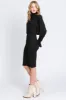 Black Cable Knit Crop Sweater Dress Set sold by Pinkblush