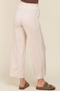 Beige Linen Wide Leg Pants sold by Pinkblush