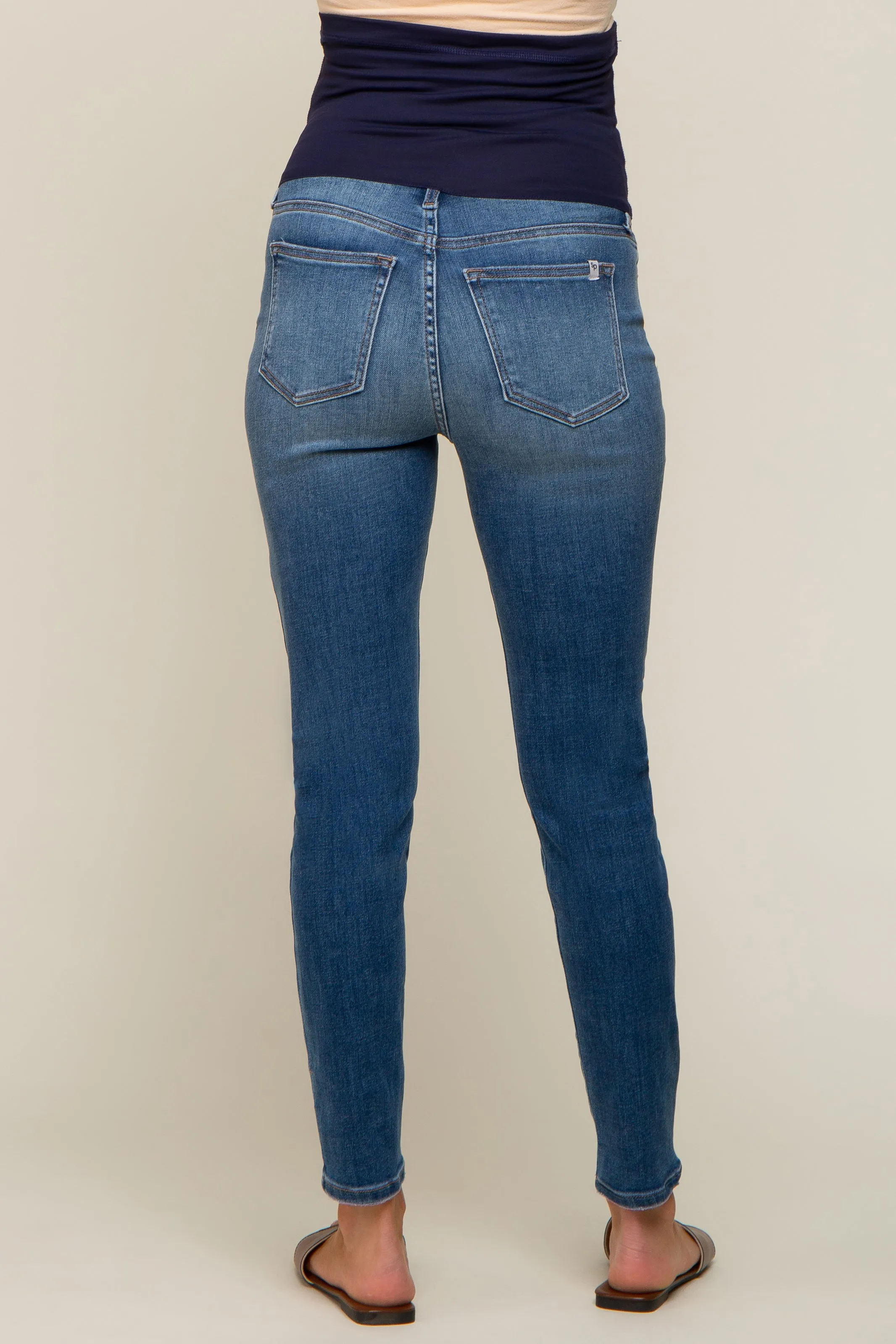 Navy Maternity Skinny Jean sold by Pinkblush product image thumbnail 4