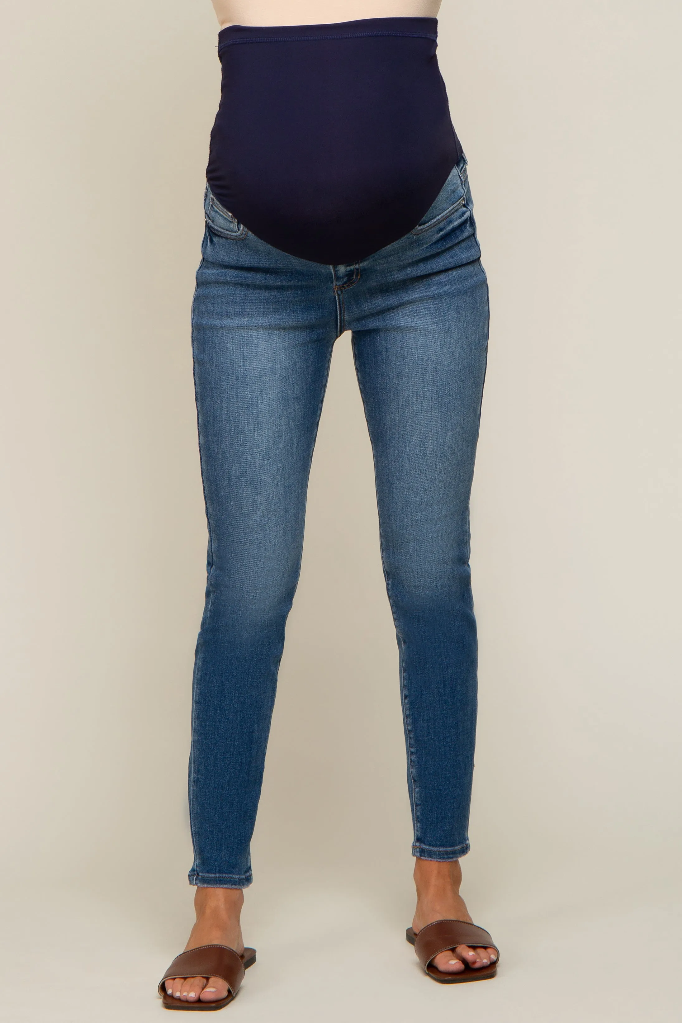 Navy Maternity Skinny Jean sold by Pinkblush product image thumbnail 2