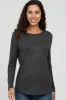 Charcoal Basic Long Sleeve Maternity Top sold by Pinkblush