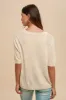 Beige Knit Short Sleeve Top sold by Pinkblush