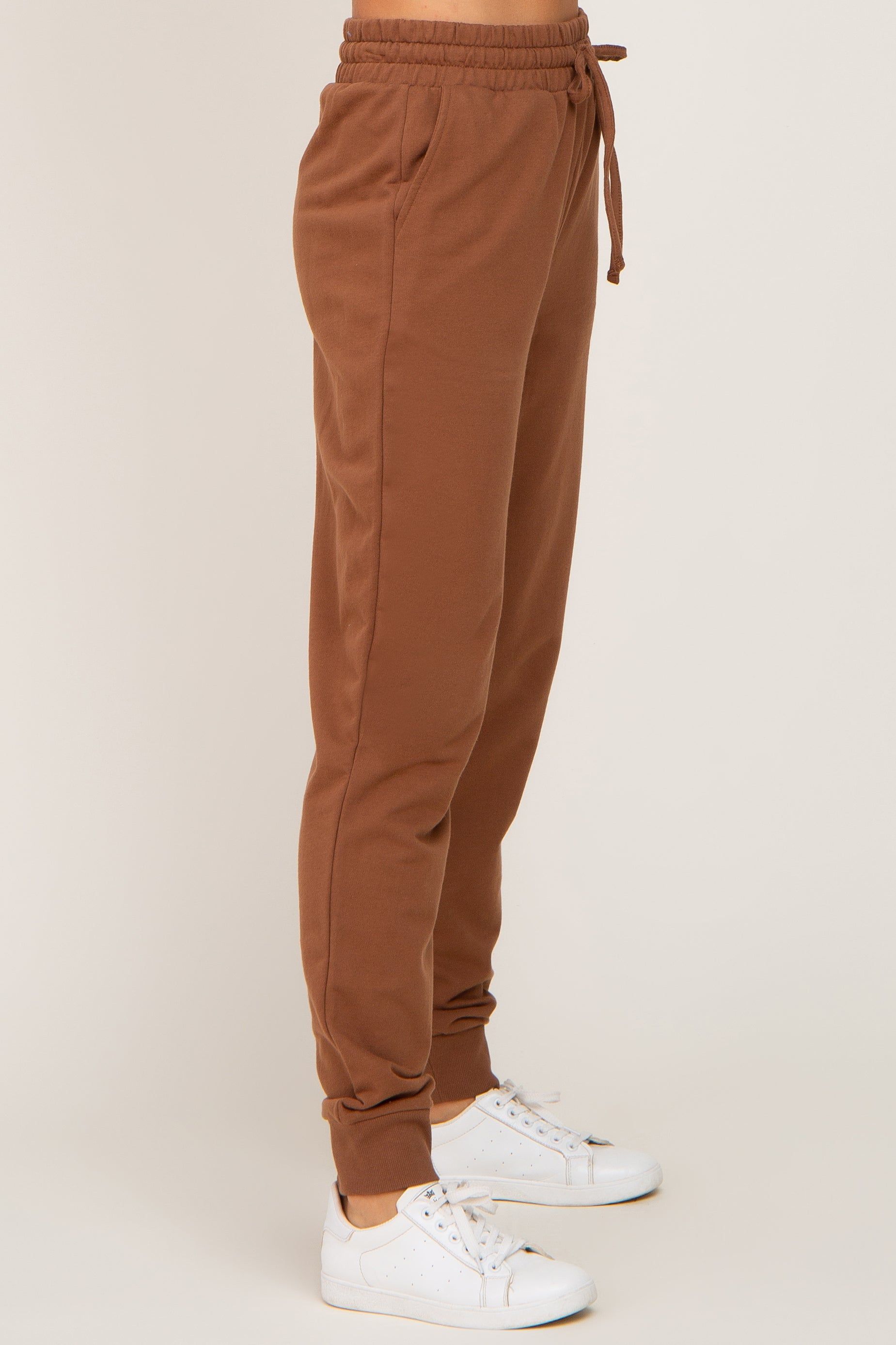 Camel Basic Drawstring Sweatpants sold by Pinkblush product image thumbnail 3