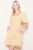 Yellow Floral Smocked Tie Back Dress sold by Pinkblush