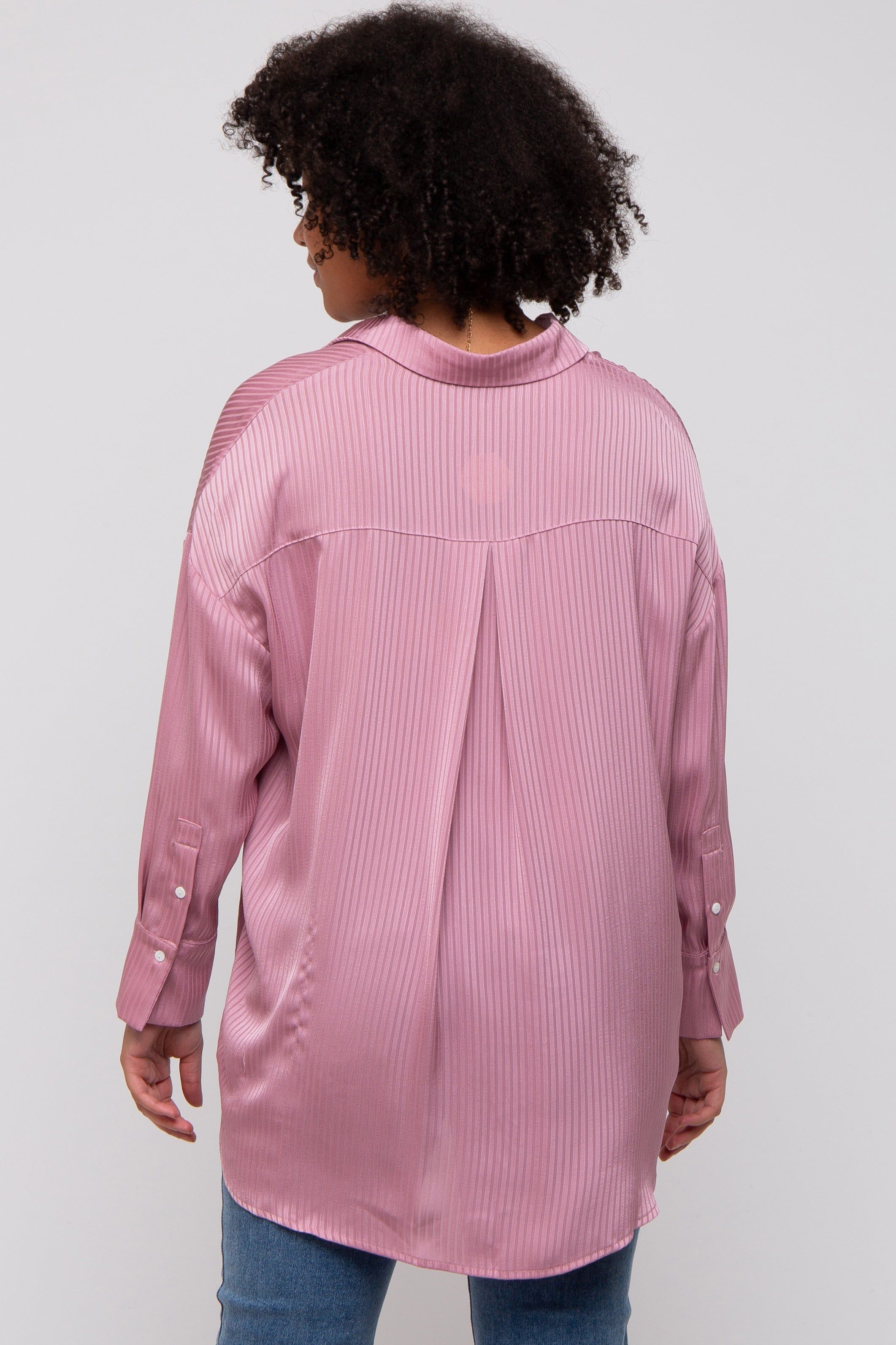 Mauve Striped Button Up Top sold by Pinkblush product image thumbnail 3