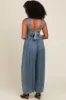 Denim Chambray Cutout Jumpsuit sold by Pinkblush