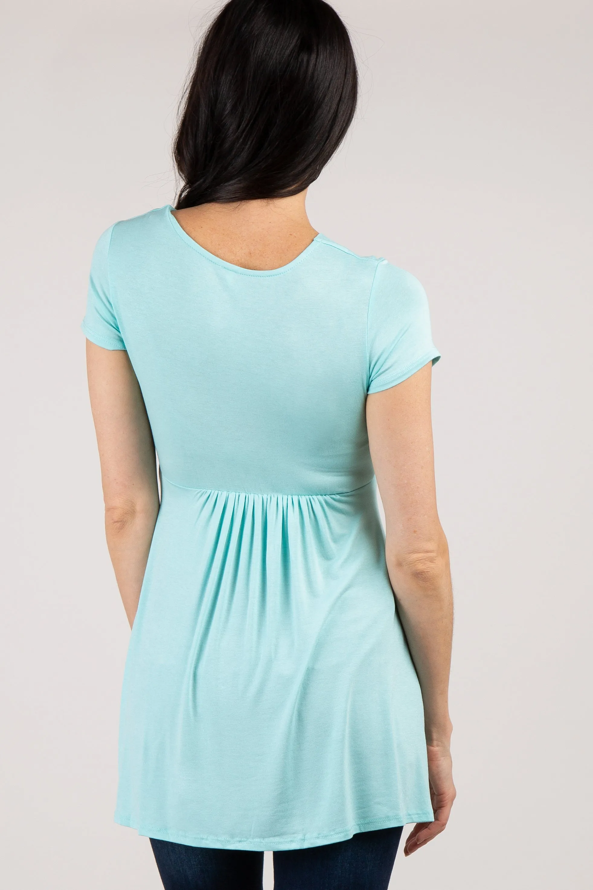 PinkBlush Mint Draped Front Nursing Top sold by Pinkblush product image thumbnail 4