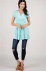 PinkBlush Mint Draped Front Nursing Top sold by Pinkblush