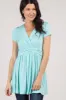 PinkBlush Mint Draped Front Nursing Top sold by Pinkblush