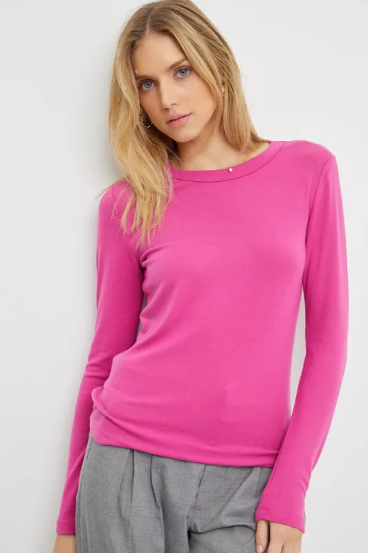 Fuchsia Long Sleeve Top sold by Pinkblush