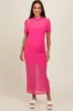 Pink Layered Mesh Maternity Maxi Dress sold by Pinkblush
