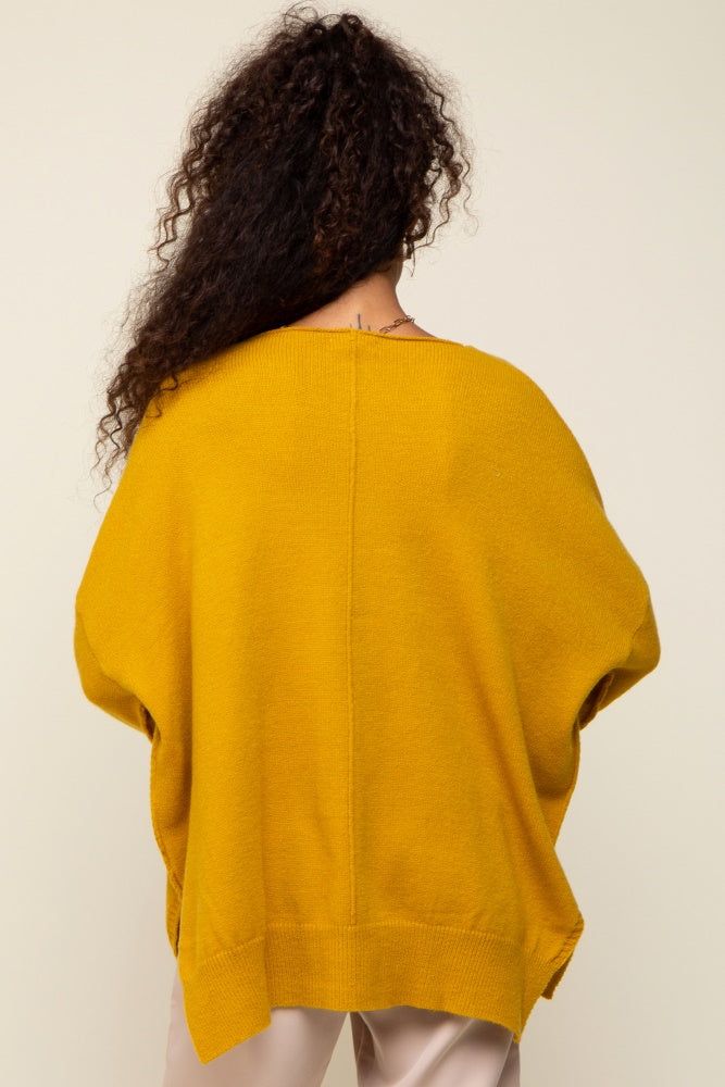 Yellow Dolman Sleeve Side Slit Sweater sold by Pinkblush product image thumbnail 3