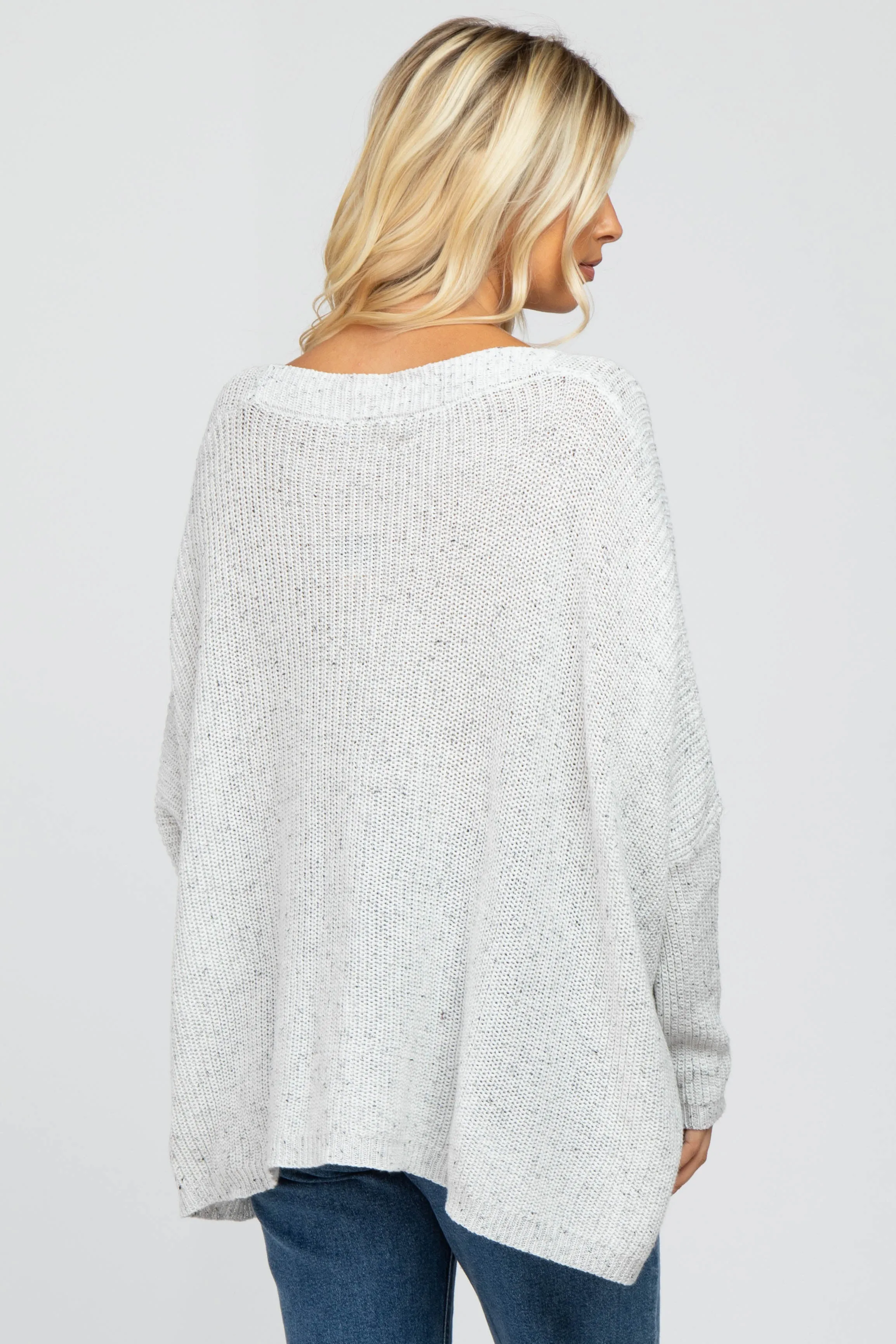 White Speckled Oversized Sweater sold by Pinkblush product image thumbnail 3