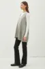 Grey Oversize V-Neck Long Soft Sweater Vest With Pockets sold by Pinkblush