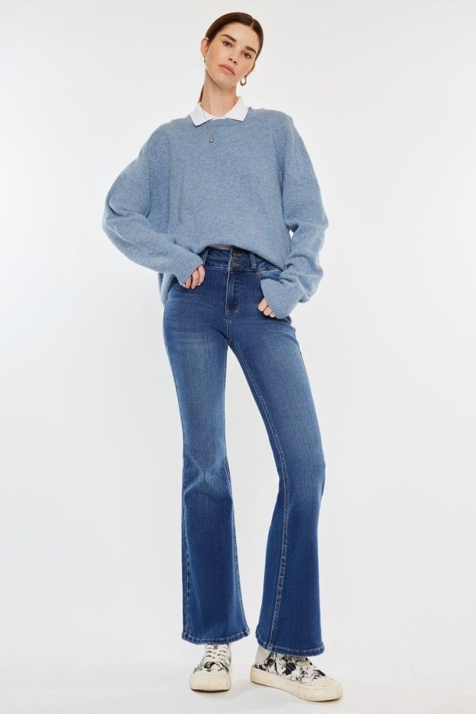 Medium High Rise Skinny Flare Jean sold by Pinkblush