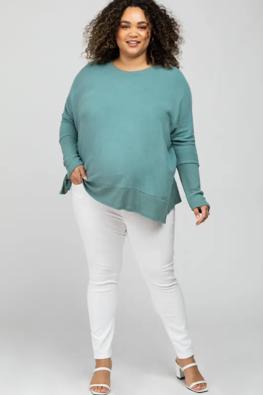 White Basic Skinny Maternity Plus Jeans sold by Pinkblush