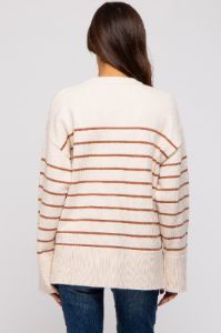 Ivory Striped Maternity Sweater sold by Pinkblush