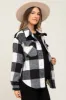 Black Plaid Knit Maternity Shirt Jacket sold by Pinkblush