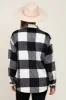 Black Plaid Knit Maternity Shirt Jacket sold by Pinkblush
