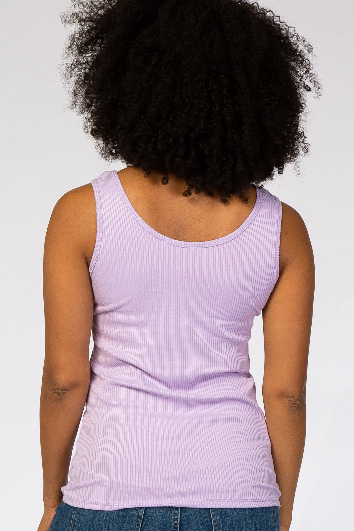 Lavender Ribbed Tank Top sold by Pinkblush product image thumbnail 3