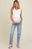 Light Blue Basic Maternity Straight Leg Jeans sold by Pinkblush