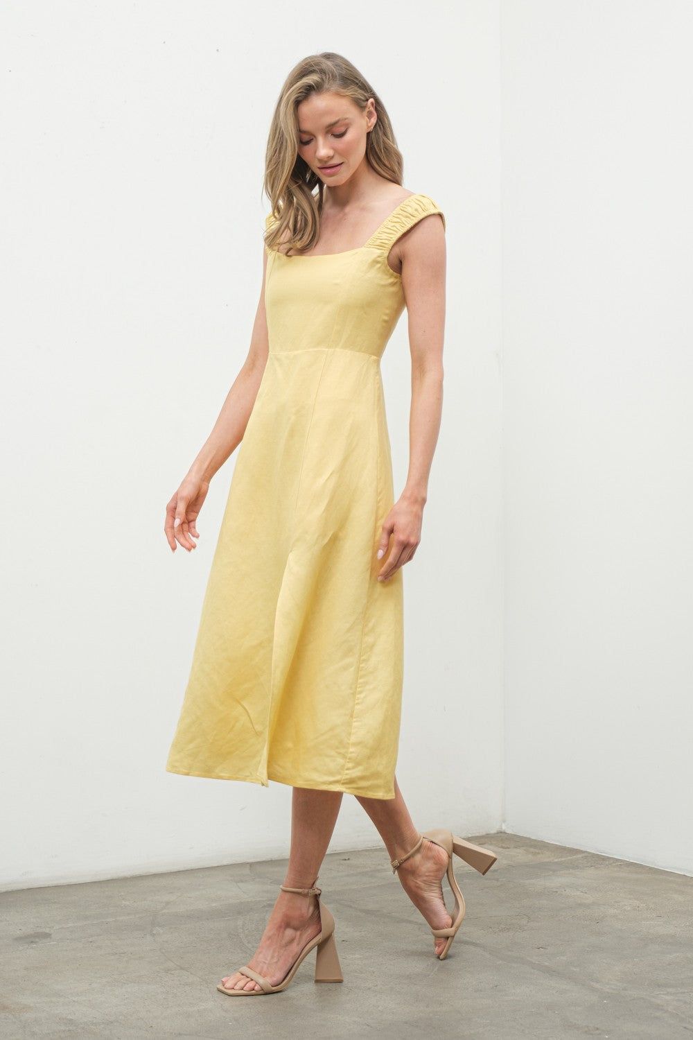 Yellow Midi Dress sold by Pinkblush product image thumbnail 2