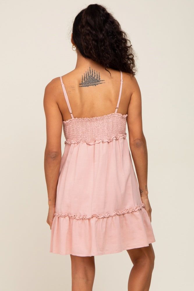 Pink Strapless Ruffle Accent Mini Dress sold by Pinkblush product image thumbnail 3