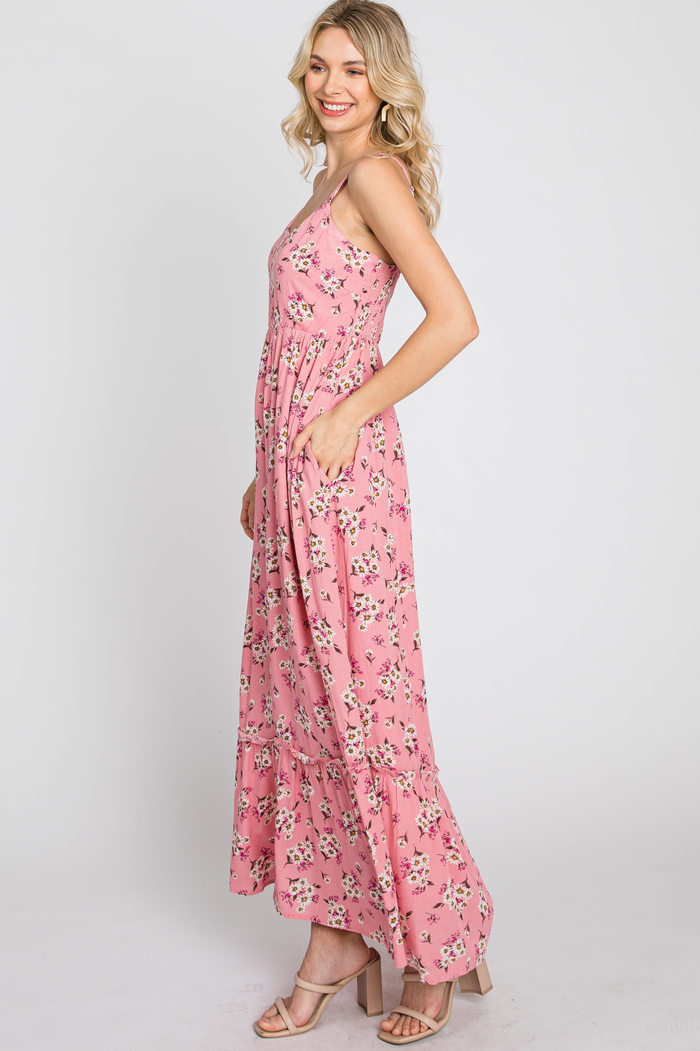 Pink Floral Maxi Dress sold by Pinkblush product image thumbnail 5
