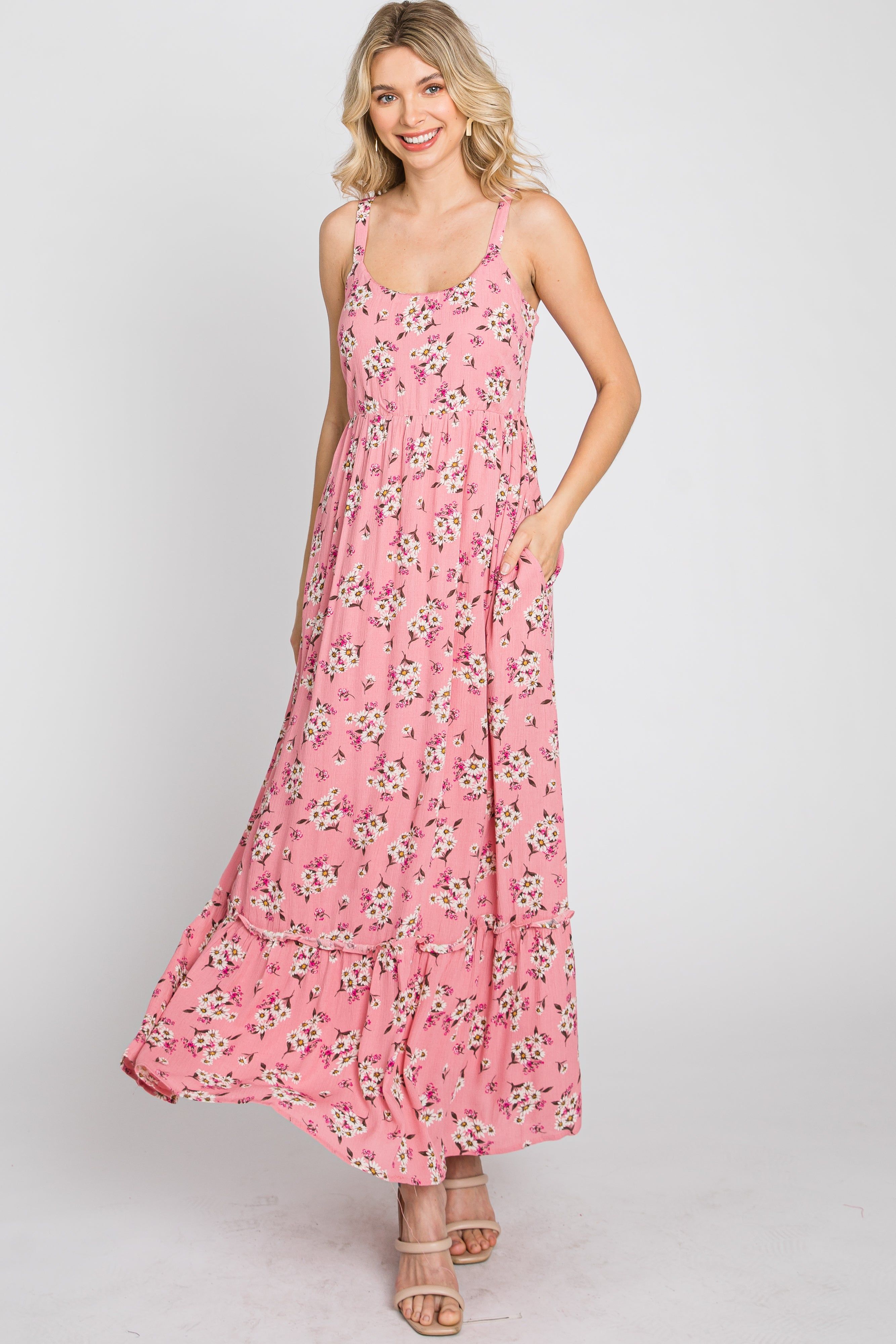 Pink Floral Maxi Dress sold by Pinkblush product image thumbnail 3
