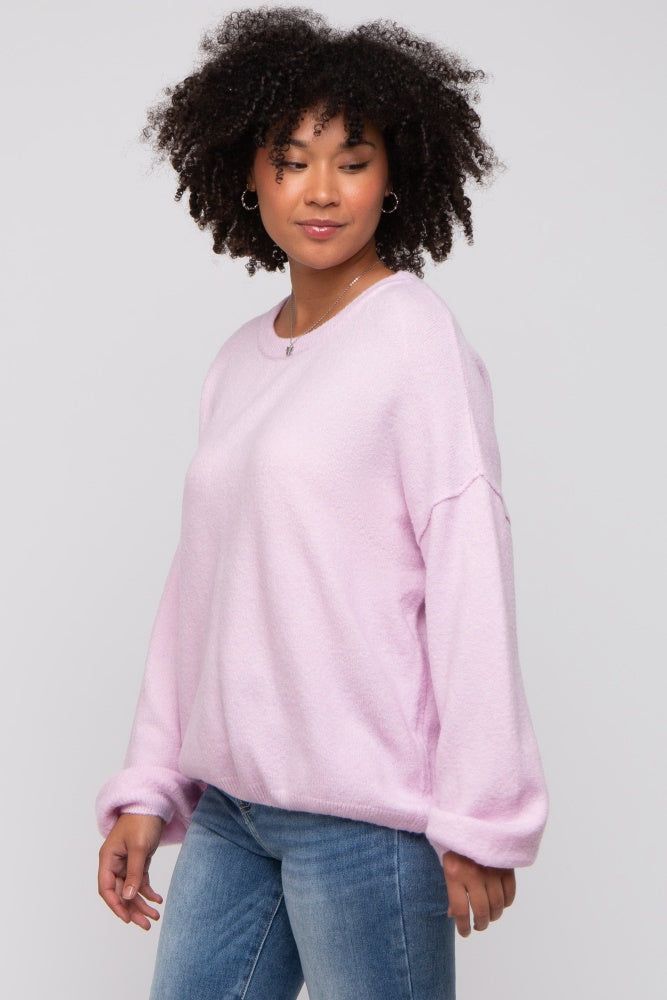 Light Pink Basic Drop Shoulder Sweater sold by Pinkblush product image thumbnail 2