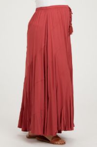 Red Tassel String Maternity Maxi Skirt sold by Pinkblush