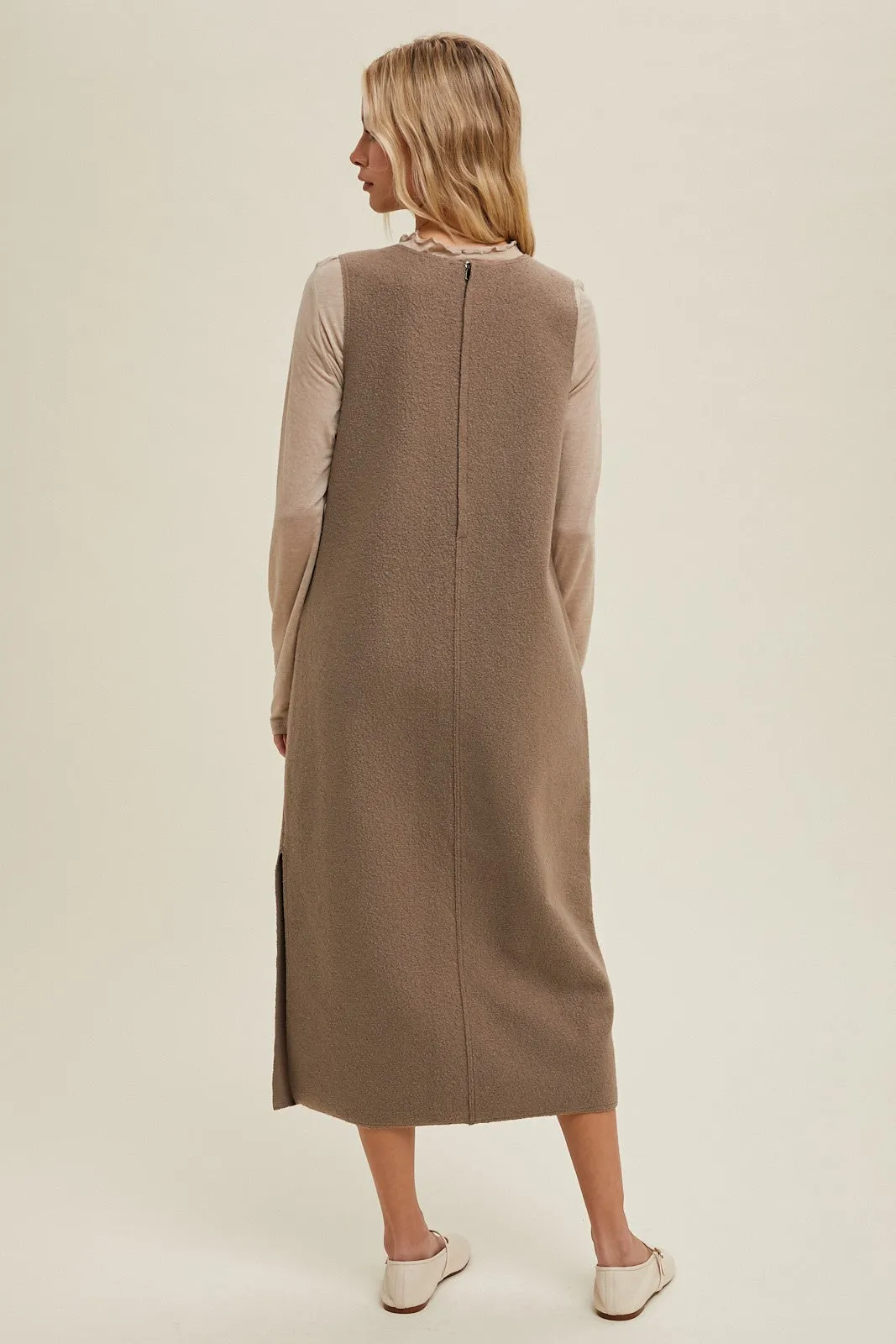 Mocha Sleeveless Midi Dress sold by Pinkblush product image thumbnail 5