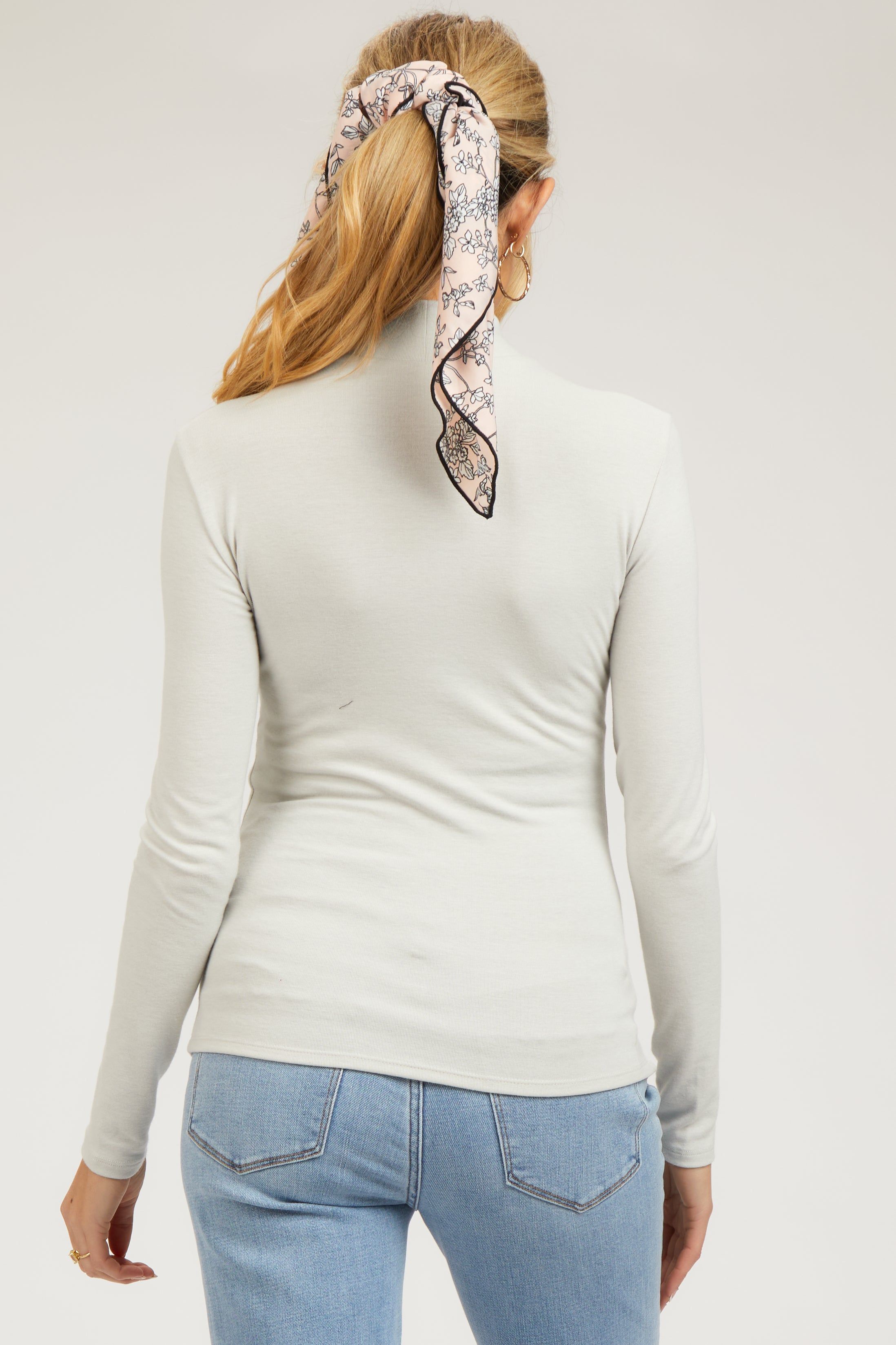Cream Soft Turtle Neck Maternity Top sold by Pinkblush product image thumbnail 3