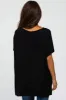 Black Short Sleeve Boatneck Top sold by Pinkblush