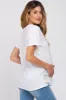 White Oversized Short Sleeve Maternity Top sold by Pinkblush