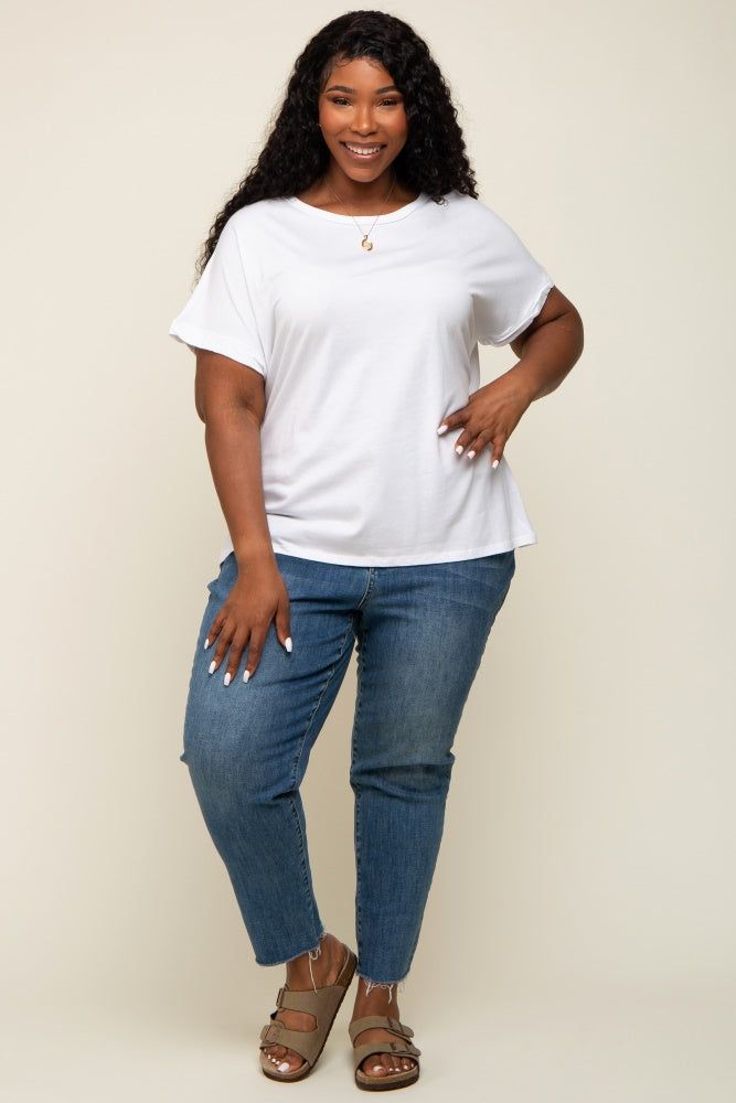 White Short Sleeve Plus Top sold by Pinkblush product image thumbnail 4