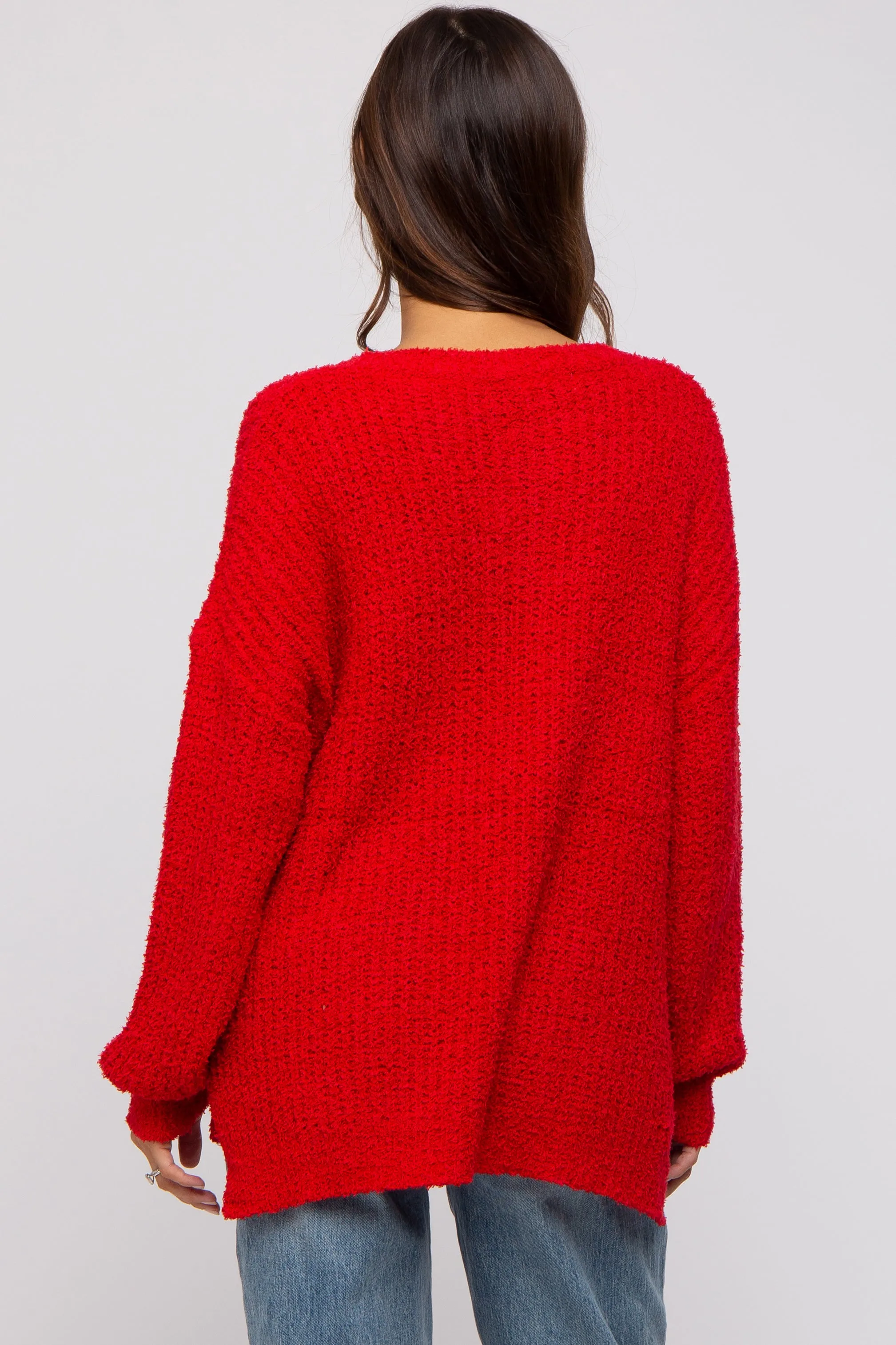 Red Dropped Shoulder Maternity Sweater sold by Pinkblush product image thumbnail 3