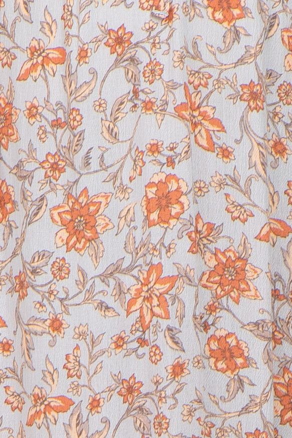 Light Blue Floral Smocked Sweetheart Neck Maternity Midi Dress sold by Pinkblush product image thumbnail 4