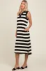 Black Striped Polo Maternity Midi Dress sold by Pinkblush