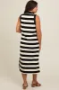Black Striped Polo Maternity Midi Dress sold by Pinkblush